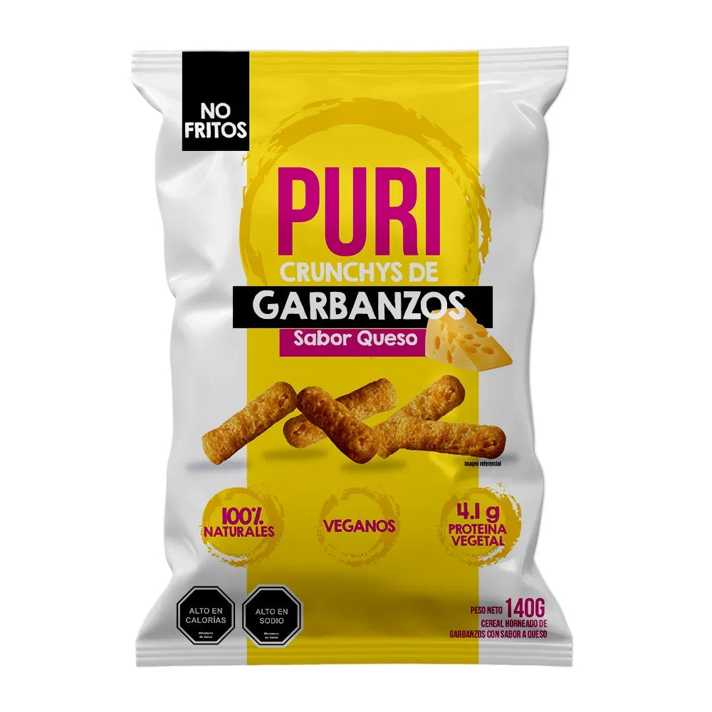 Puri, Crunchys de garbanzo sabor queso