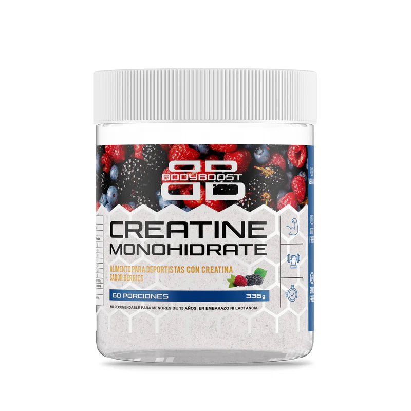 Creatina en Polvo Sabor Berries 336g — BodyBoost