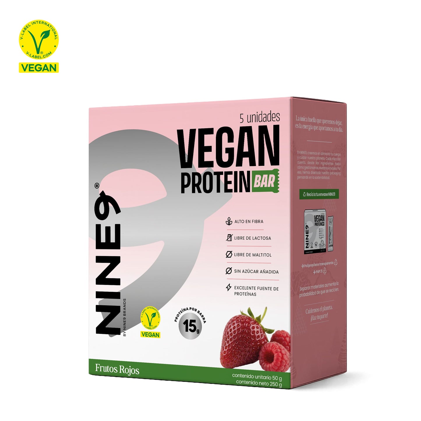 Barra Vegan Frutos Rojos 50gr — Nine9