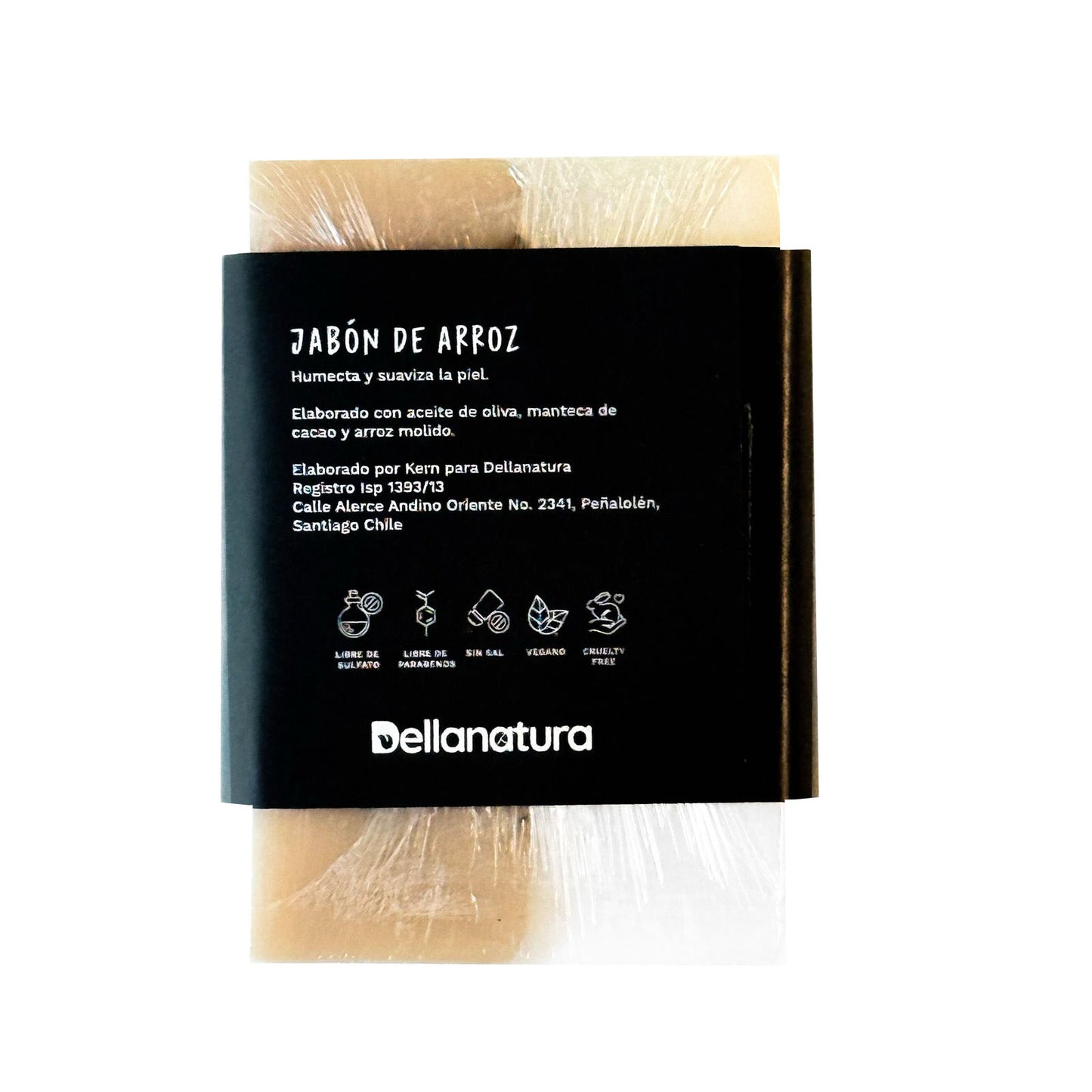 Jabón Arroz Mant. Cacao — Dellanatura (imagen 2)