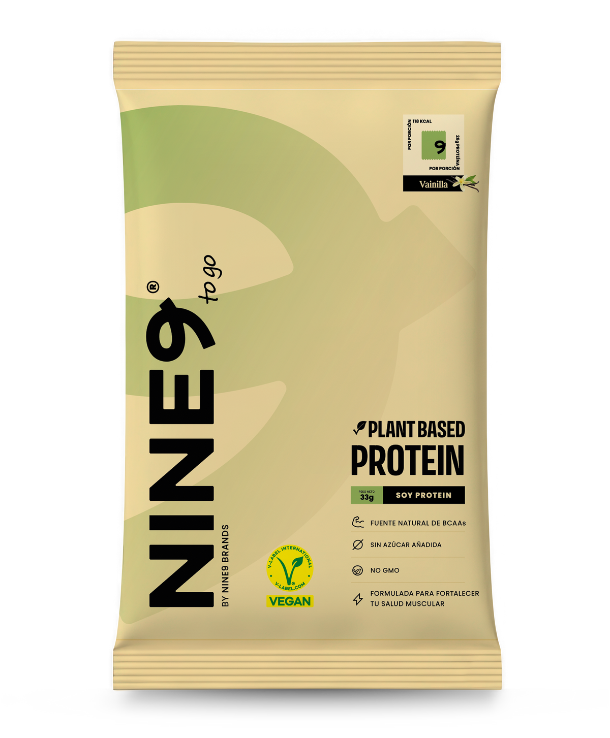 Plant Based protein Vainilla Sachet 33gr — Nine9