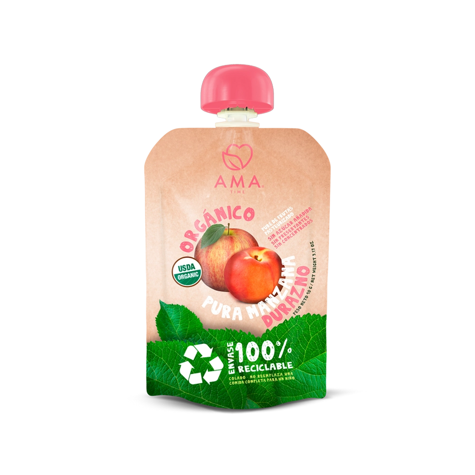 Ama, Pure Manzana Durazno 90g