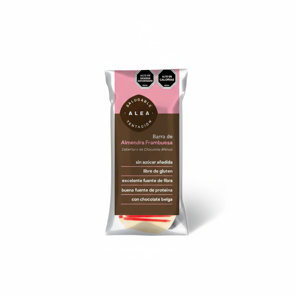 Alea, Barra de Almendra Frambuesa chocolate blanco