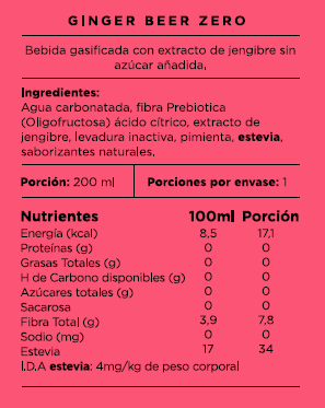 Corteza Jesuita, Ginger Beer zero