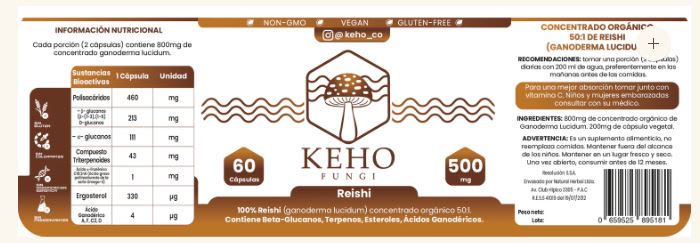 Keho, Reishi capsulas