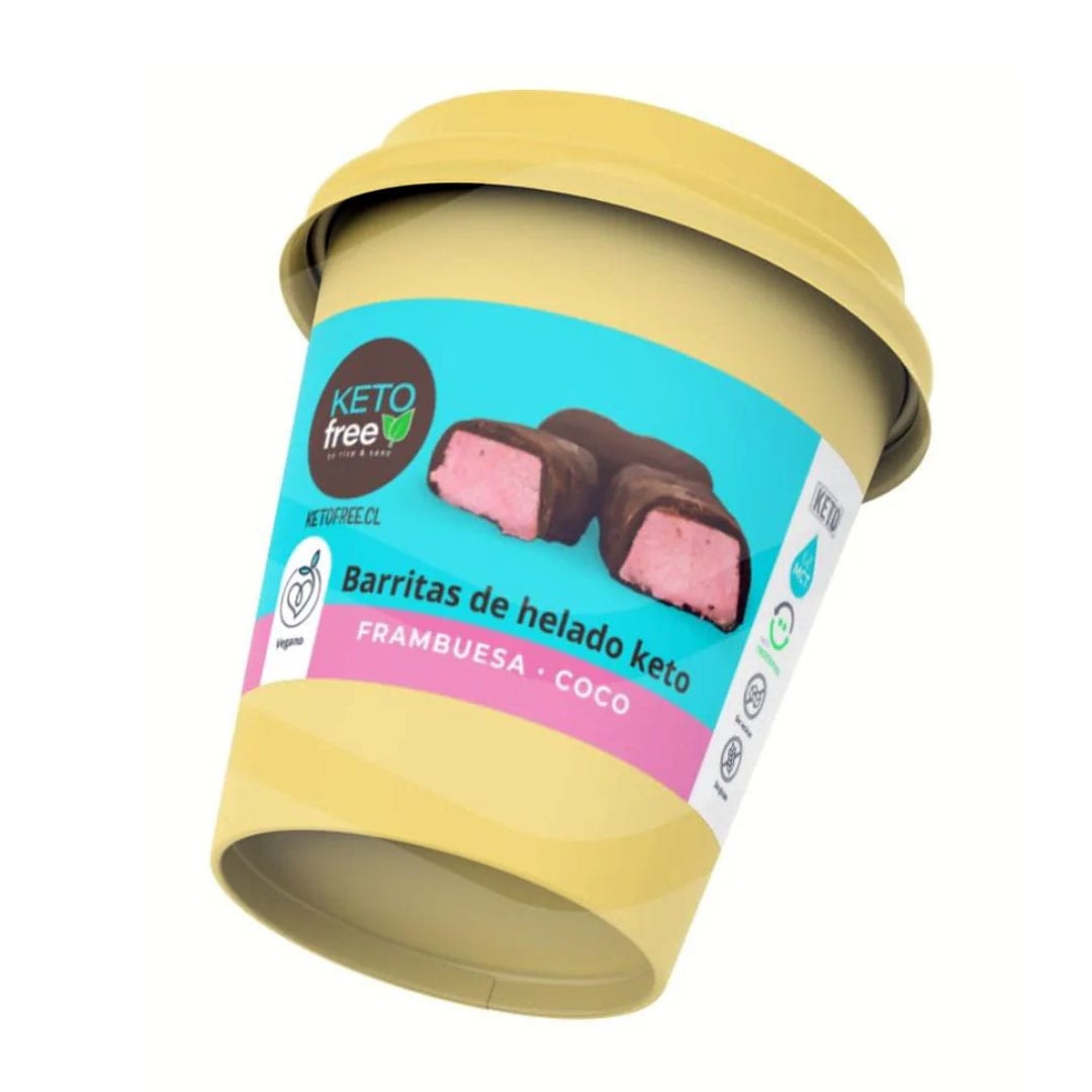 Ketofree, Barritas Helado Keto Frambuesa Coco