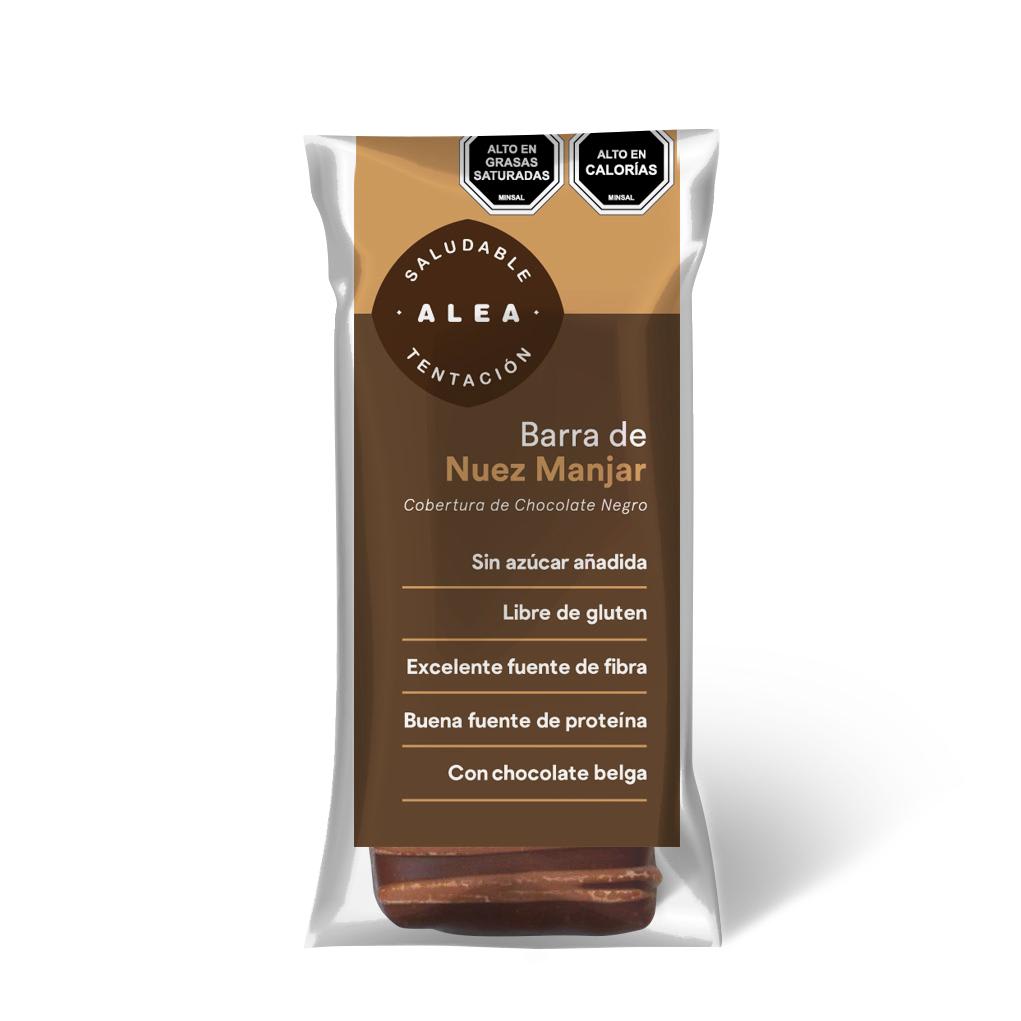 Alea, Barra de nuez manjar chocolate negro