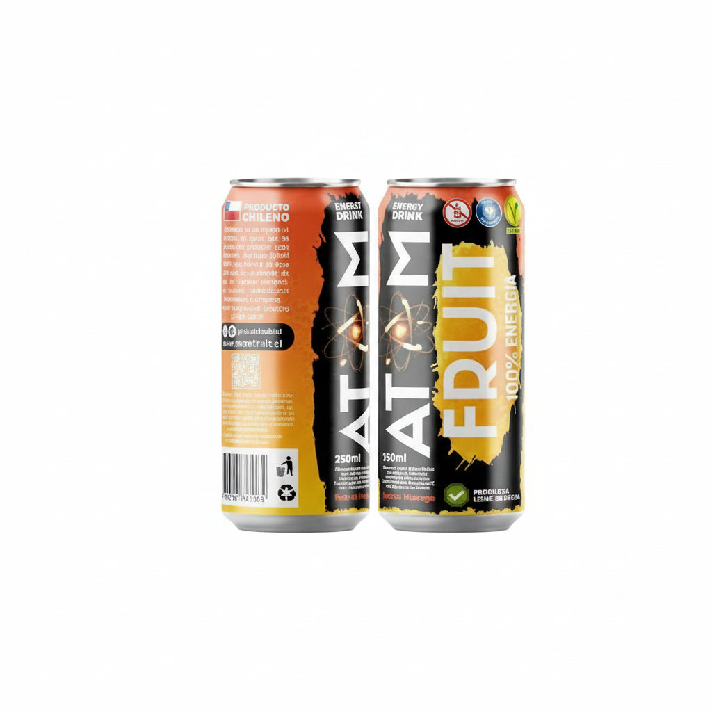 Atom Fruit, Energy Drink, Mango