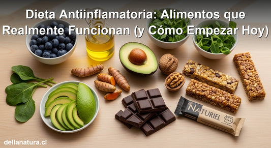 Selección de alimentos para dieta antiinflamatoria naturales y coloridos