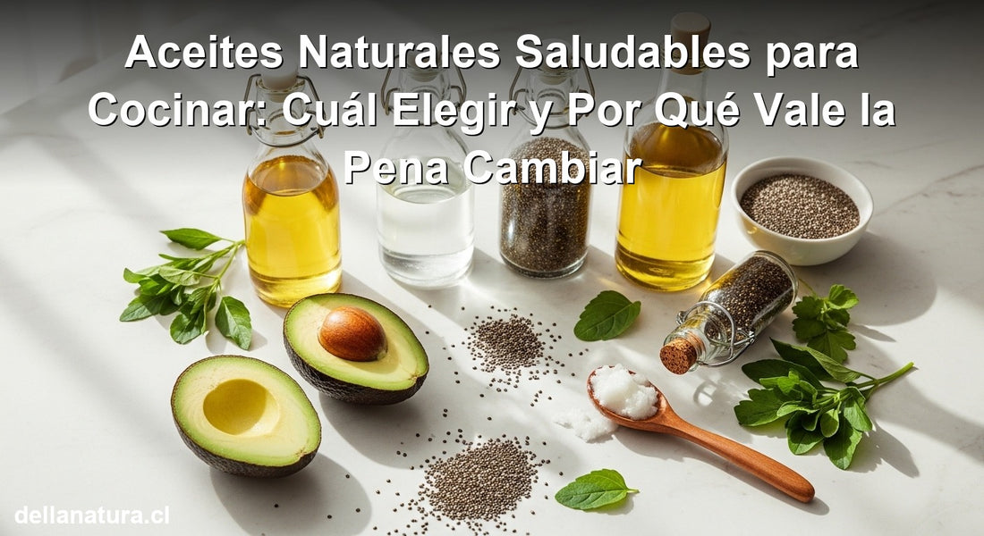 Aceites naturales saludables para cocina dispuestos en una mesa con ingredientes frescos