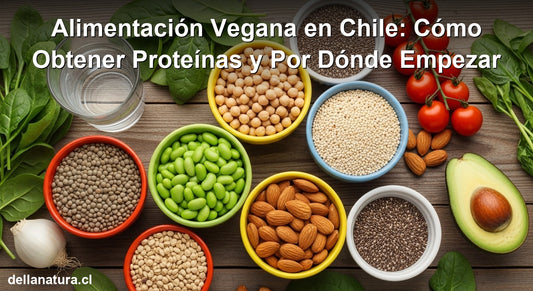Alimentación vegana Chile proteínas: fuentes vegetales variadas y coloridas