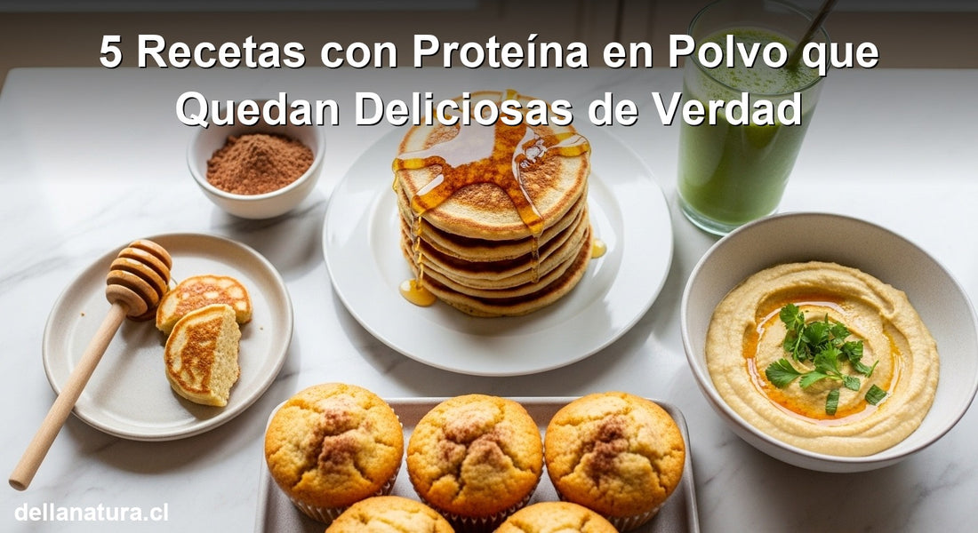Recetas con proteína en polvo: pancakes, muffins, batido verde y hummus proteico