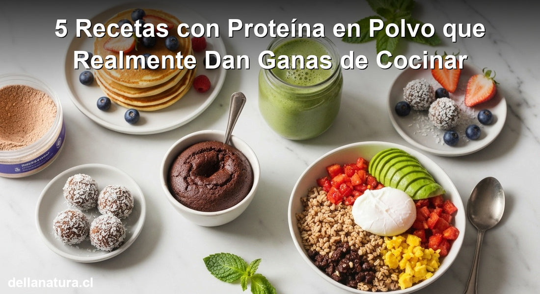 Recetas con proteína en polvo: pancakes, batido verde, bolitas energéticas y bowl saludable