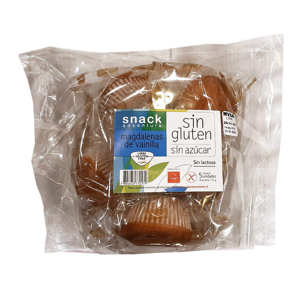 Snack Adventure,  Magdalena vainilla sin azúcar