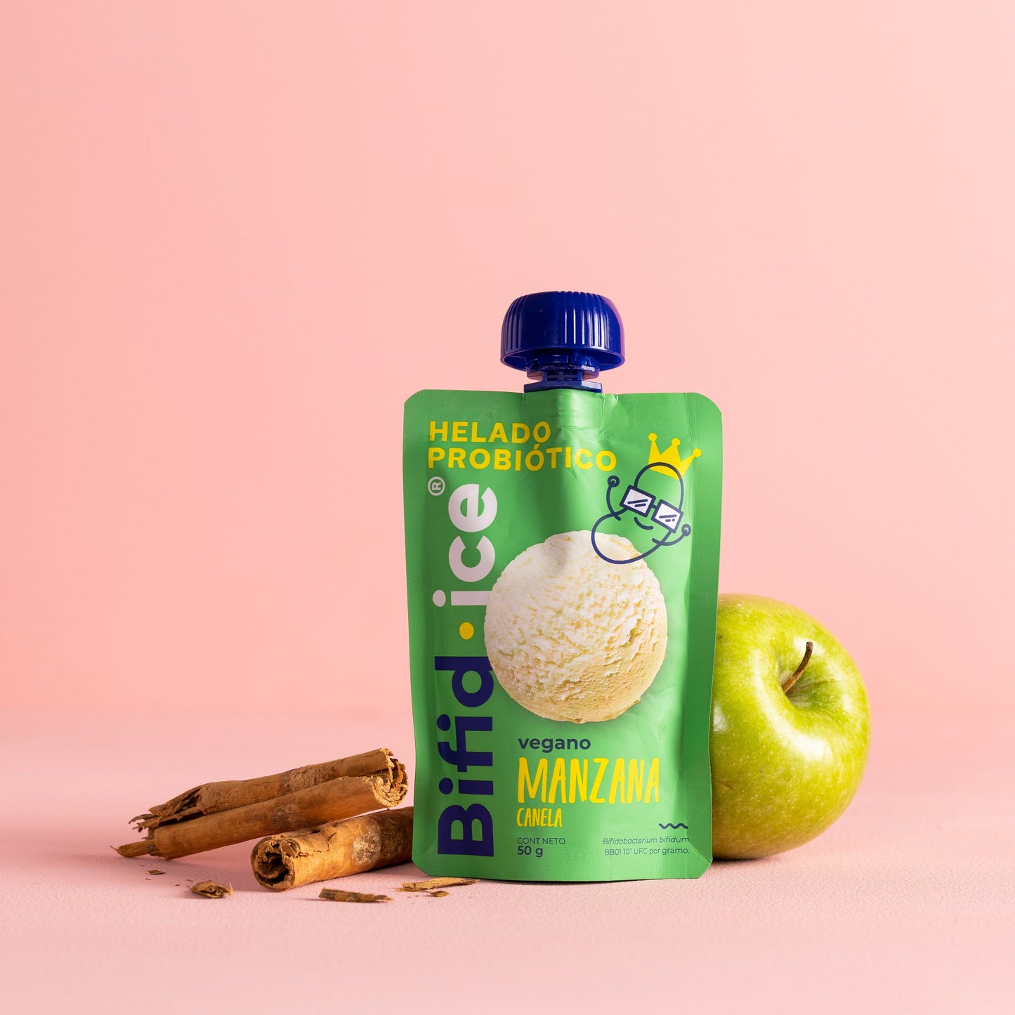 Bifid Ice, Helado probiotico vegano Manzana Canela 50gr