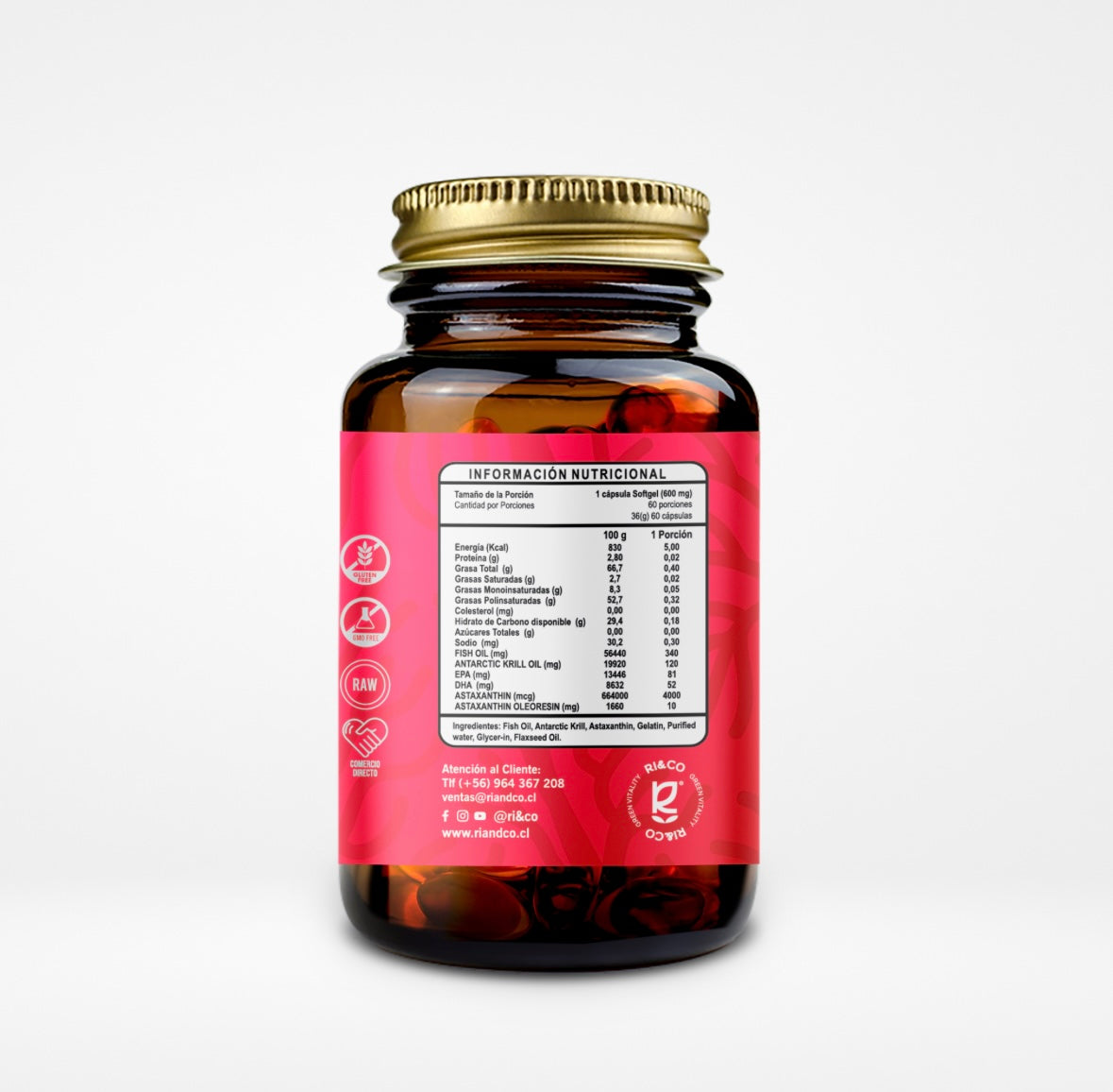 Axtaxanthin 60 cap Astaxantina Ri and Co | Ri and co | Dellanatura