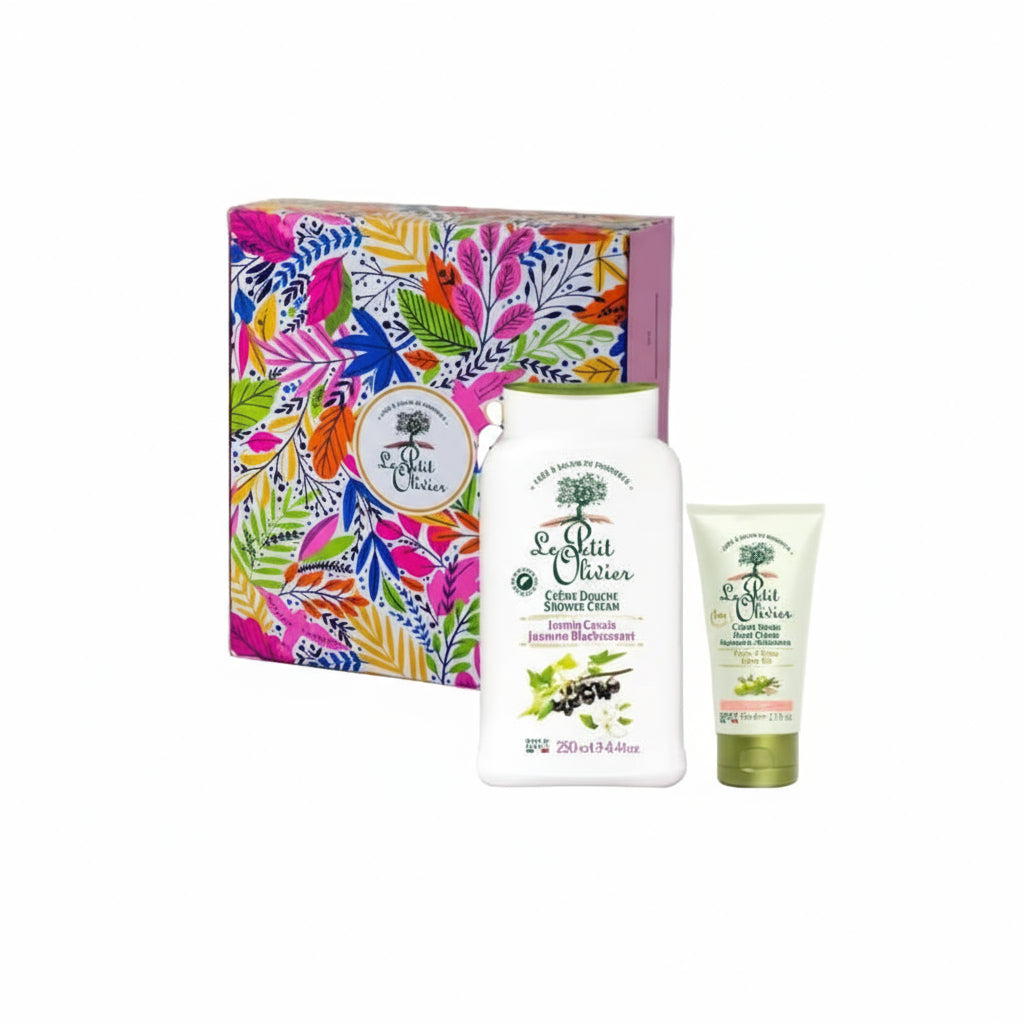 Le Petit Olivier, Set crema manos oliva + crema ducha Jazmín