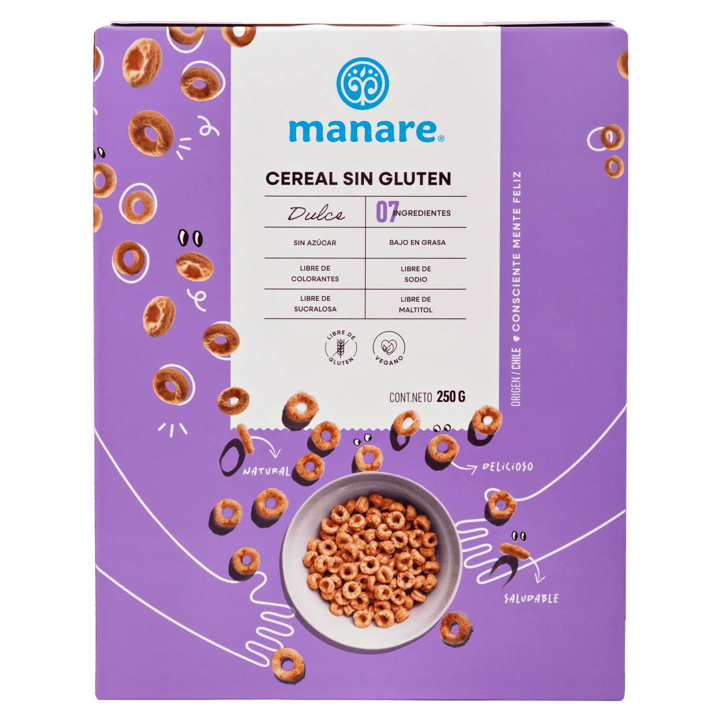 Cereal sin Gluten Cacao, Manare