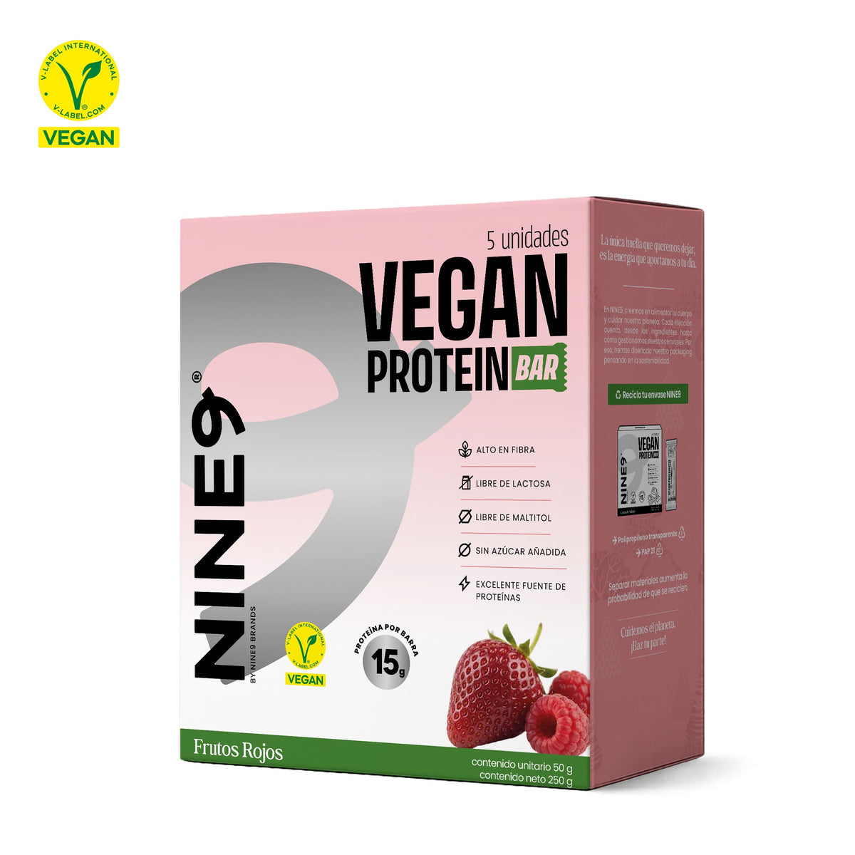 Barra Vegan Frutos Rojos 50gr — Nine9