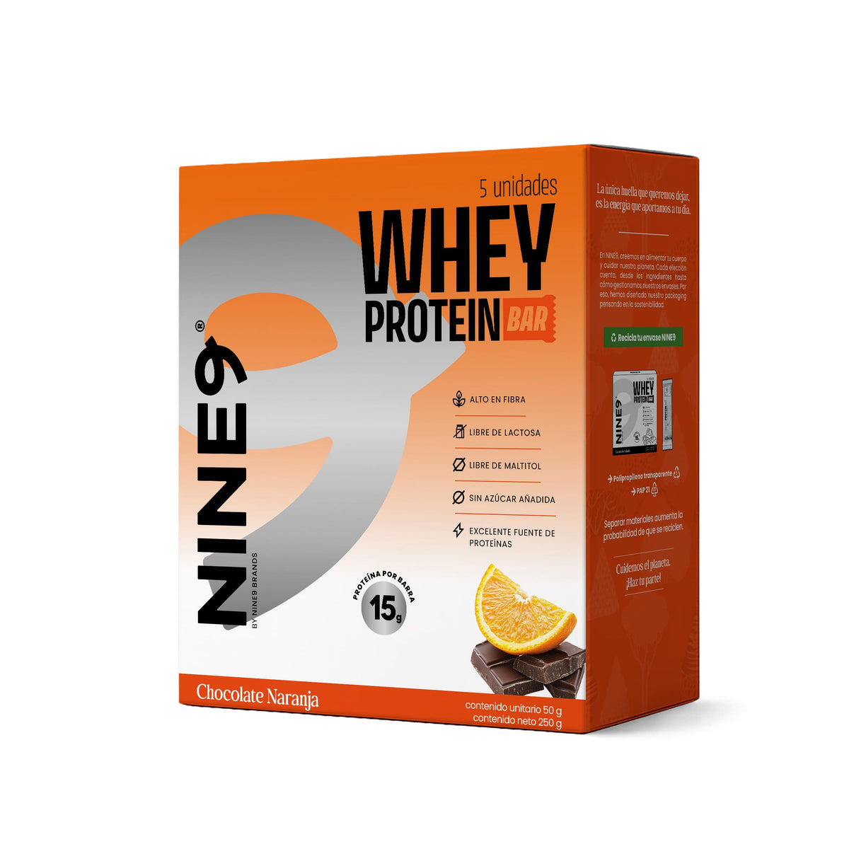 Barra Whey Chocolate - Naranja 50gr — Nine9