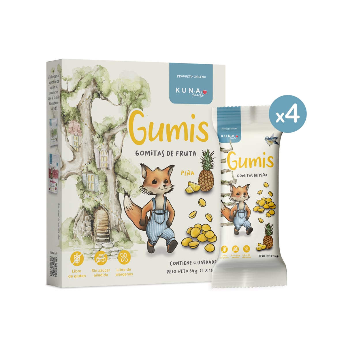 Kuna, Gummis pack sabor Piña
