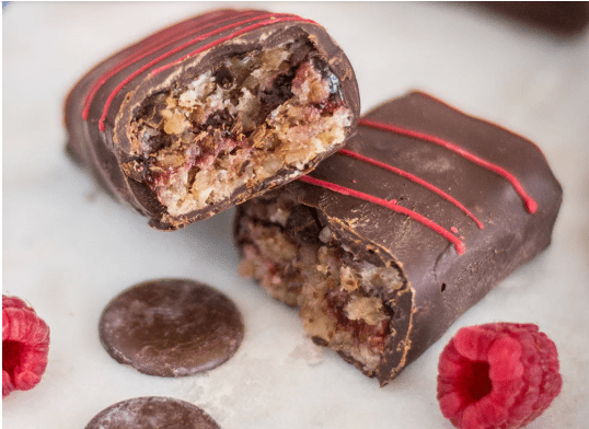 Alea, Barra de Almendra Frambuesa chocolate negro