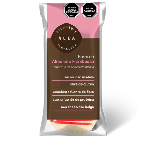 Alea, Barra de Almendra Frambuesa chocolate blanco