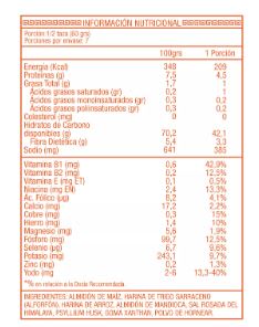 Ambrosia, Premezcla pan integral sin gluten