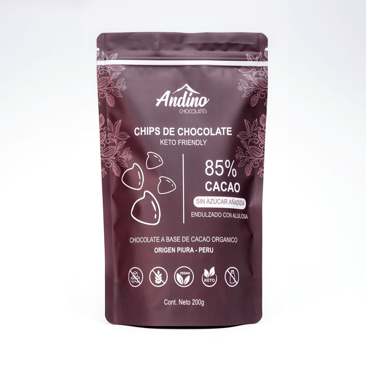 Andino, Chips de chocolate 85%