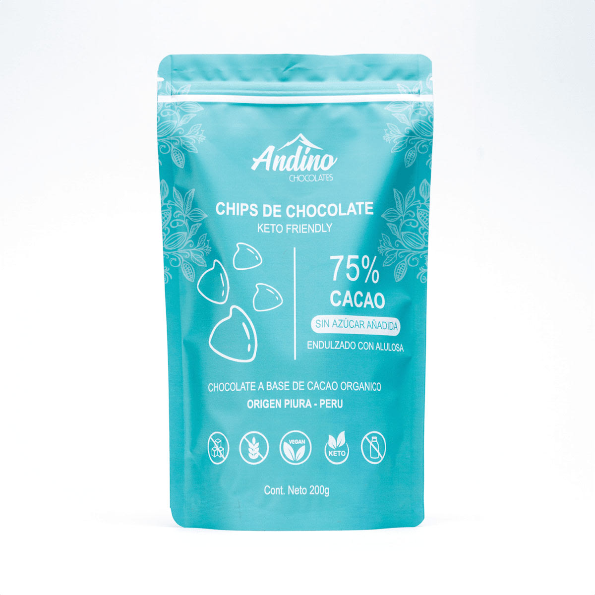 Andino, Chips de chocolate 75%