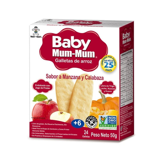 Baby Mum Mum, Galleta Sabor Manzana Calabaza