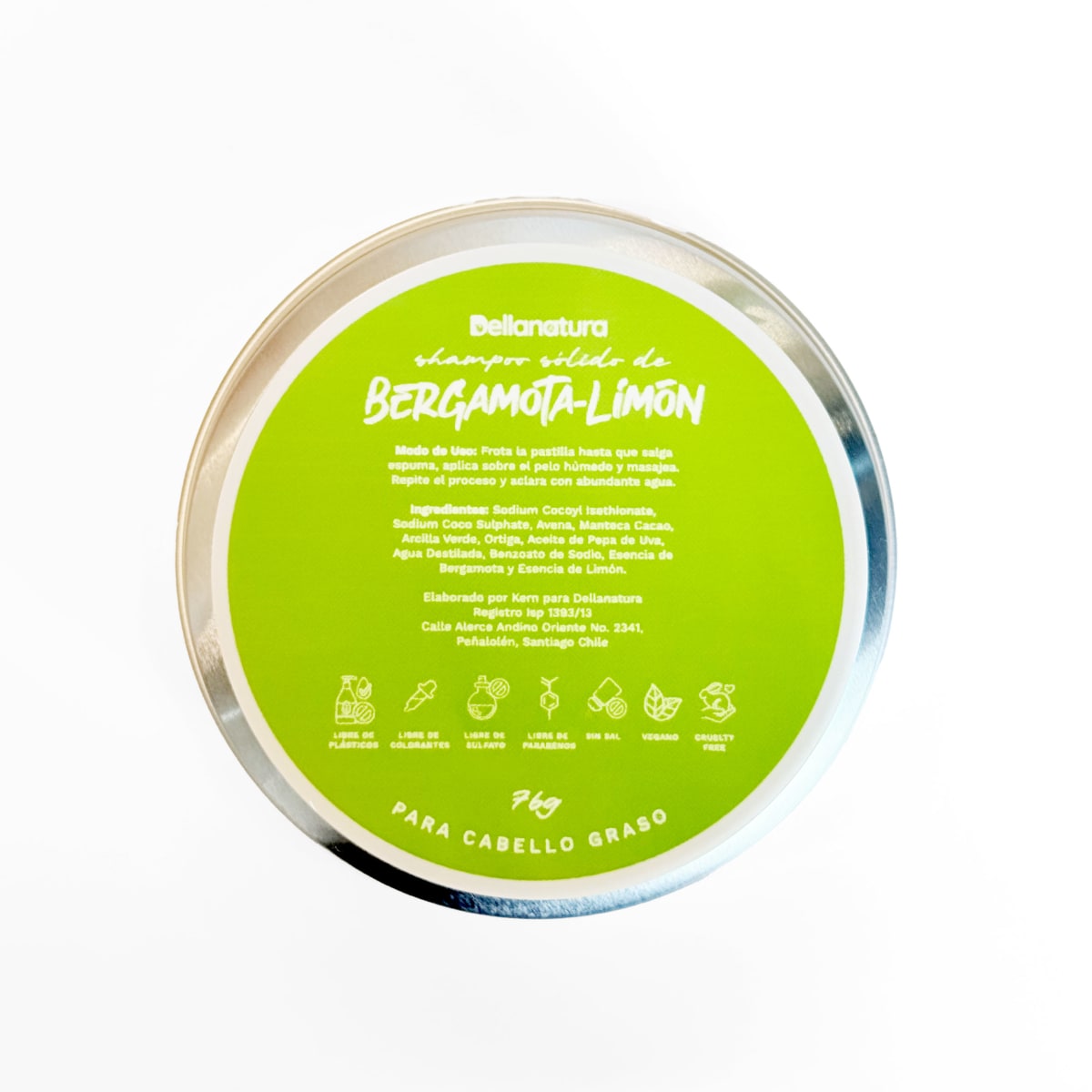 Dellanatura, Shampoo Sólido Bergamota-Limón