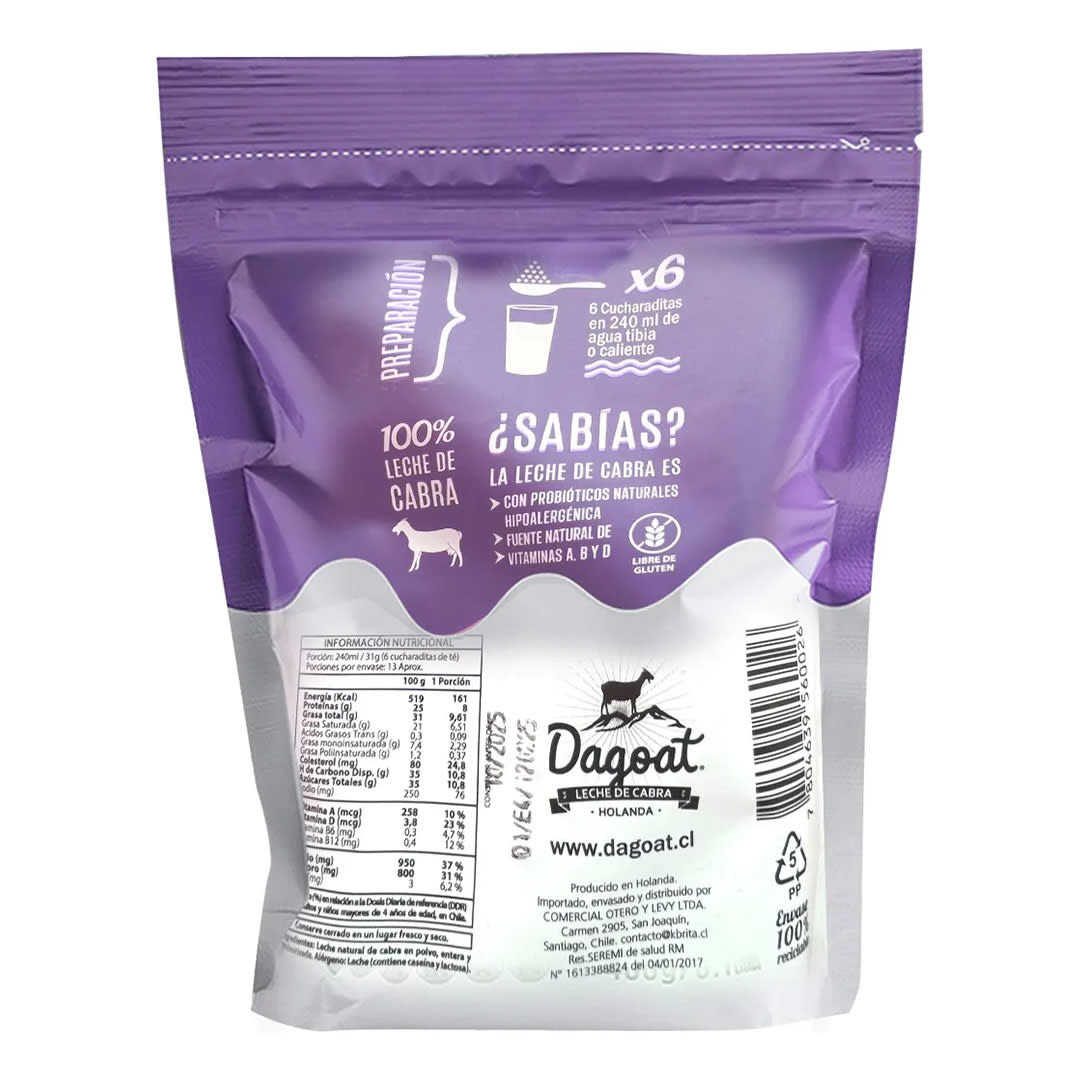 Dagoat, Leche Entera de Cabra x6