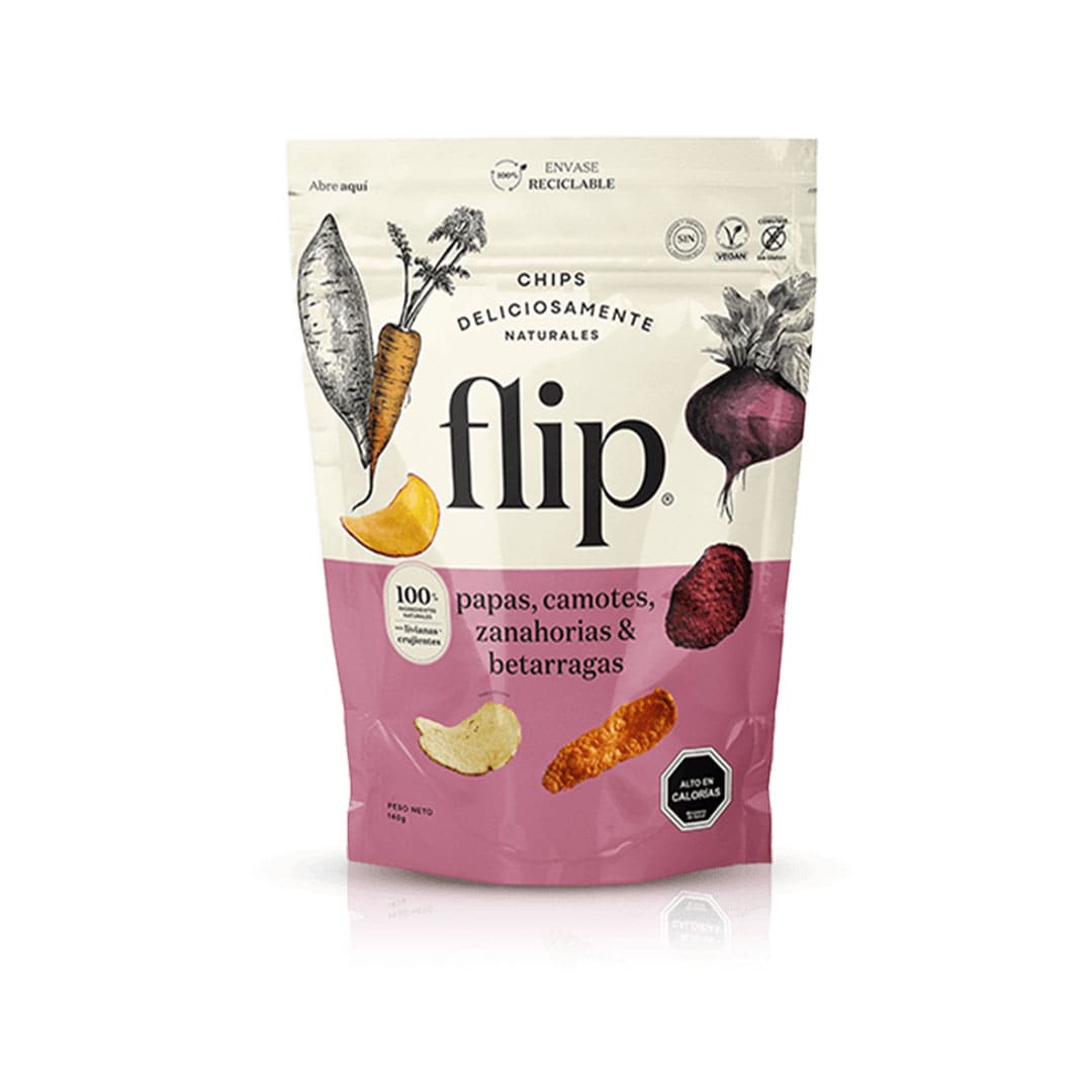 Chips de Papas, Camotes, Zanahorias y Betarragas — Flip