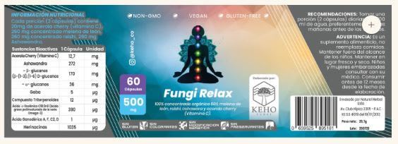 Keho, Fungi Relax capsulas