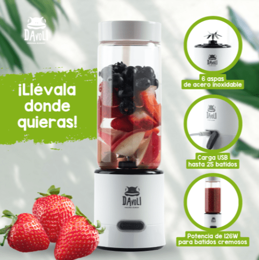 MioBio, Licuadora Portátil Ferro Blanco