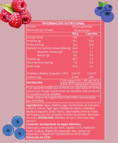 Oliver, Prebiótico y Probióticos gomitas