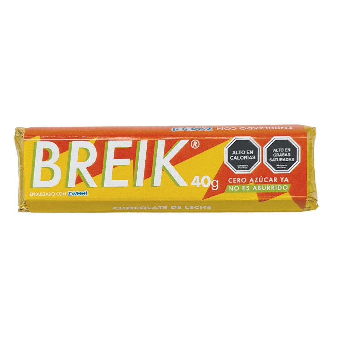 Breik,  Barra Chocolate Leche sin azúcar