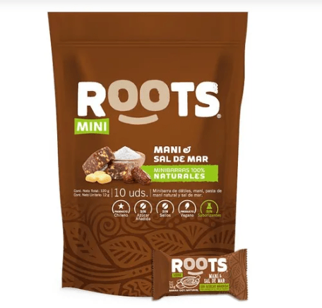 Roots, Mini barras Mani sal de Mar 10 uni
