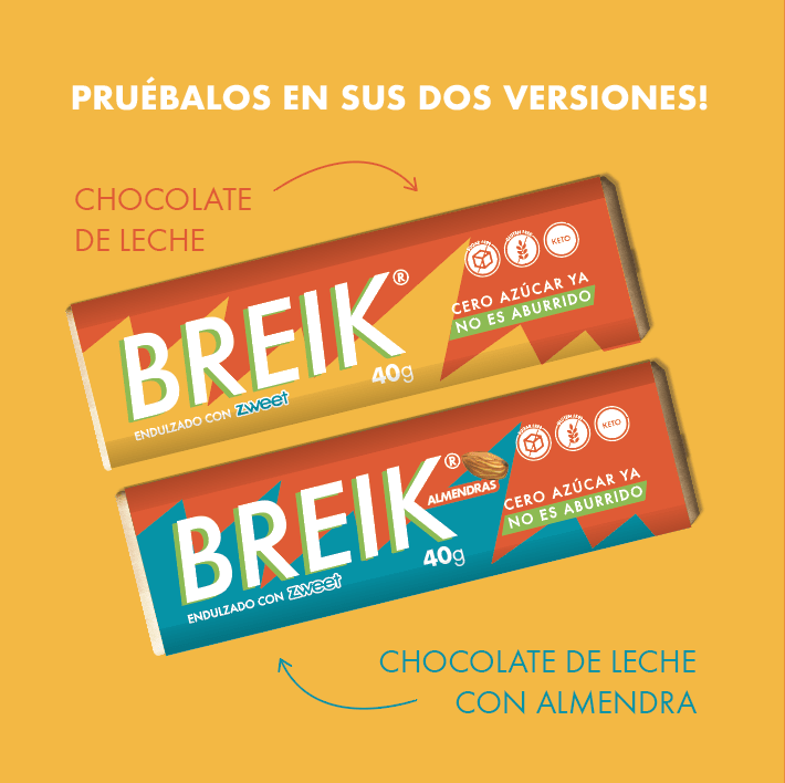 Breik, Barra de chocolate de leche con almendras