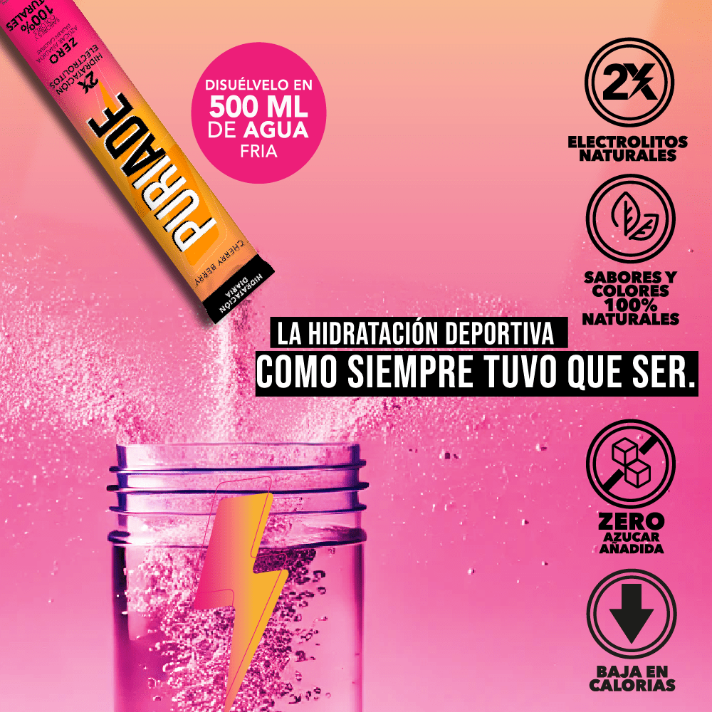 Electrolitos en Polvo Sabor Cherry — Purisnack (imagen 4)