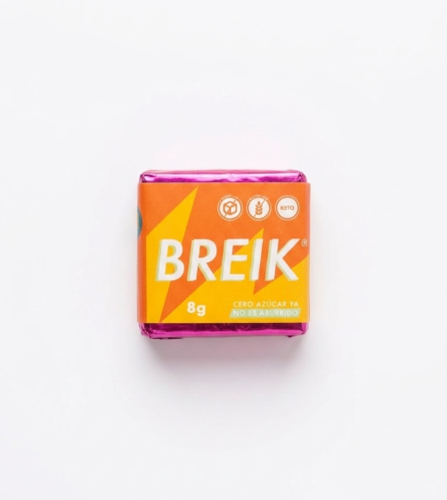 Breik,  Barra Chocolate Leche sin azúcar | Breik | Dellanatura