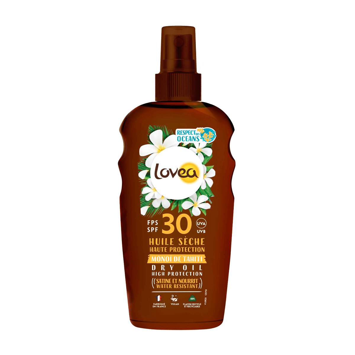 Lovea, Aceite Seco Bronceador Monoi.