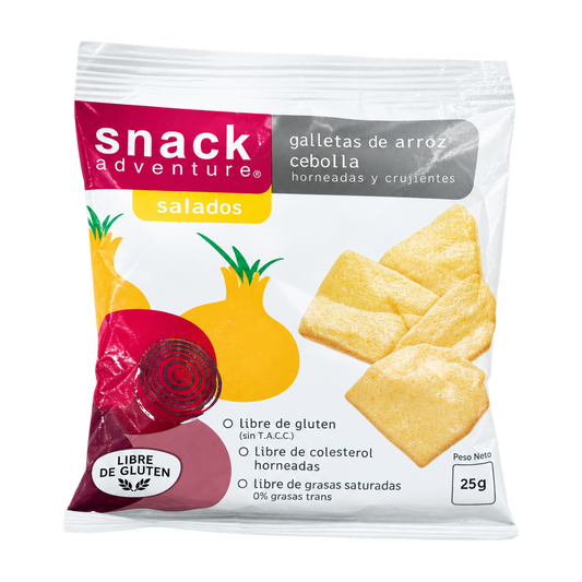 Galletas de Arroz Cebolla — Snack Adventure