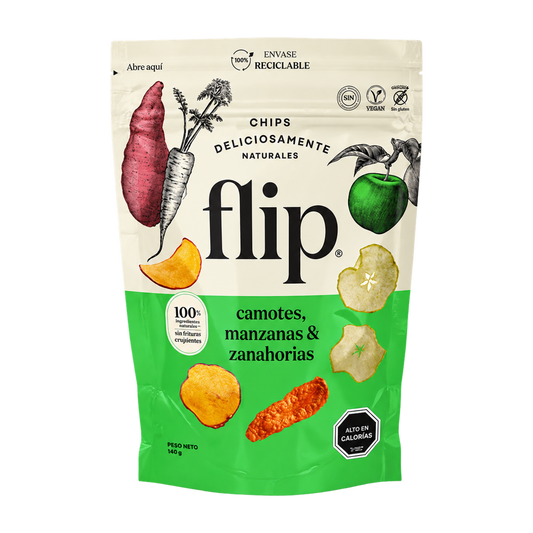 Chips de Camotes, Manzanas y Zanahorias — Flip