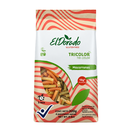 Pasta Macarrones Tricolor — El Dorado