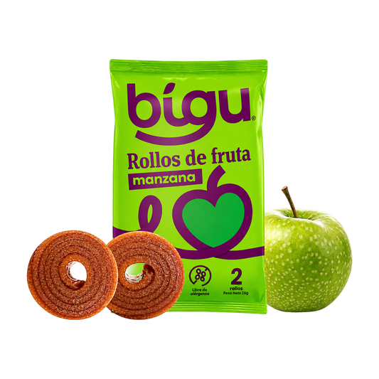 Rollo de Fruta Manzana Individual — Bigu