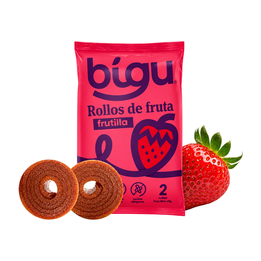 Rollo de Fruta Frutilla Individual — Bigu