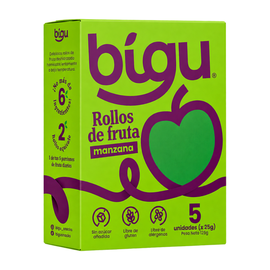 Pack Rollo de Fruta Manzana 5un — Bigu
