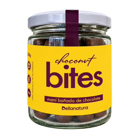 Maní Bañado en Chocolate Bites — Dellanatura